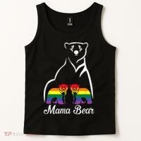 LGBT Mama Bear Pride Mom Rainbow Tank Top thumb 2