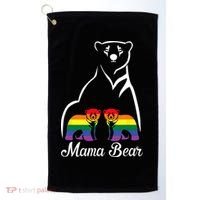 LGBT Mama Bear Pride Mom Rainbow Golf Towel thumb 0