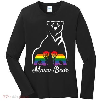 LGBT Mama Bear Pride Mom Rainbow Women's Long Sleeve Shirt