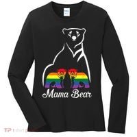 LGBT Mama Bear Pride Mom Rainbow Women's Long Sleeve Shirt thumb 0
