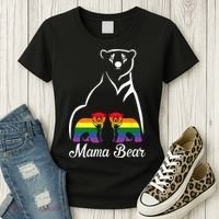 LGBT Mama Bear Pride Mom Rainbow Women's T-Shirt thumb 3