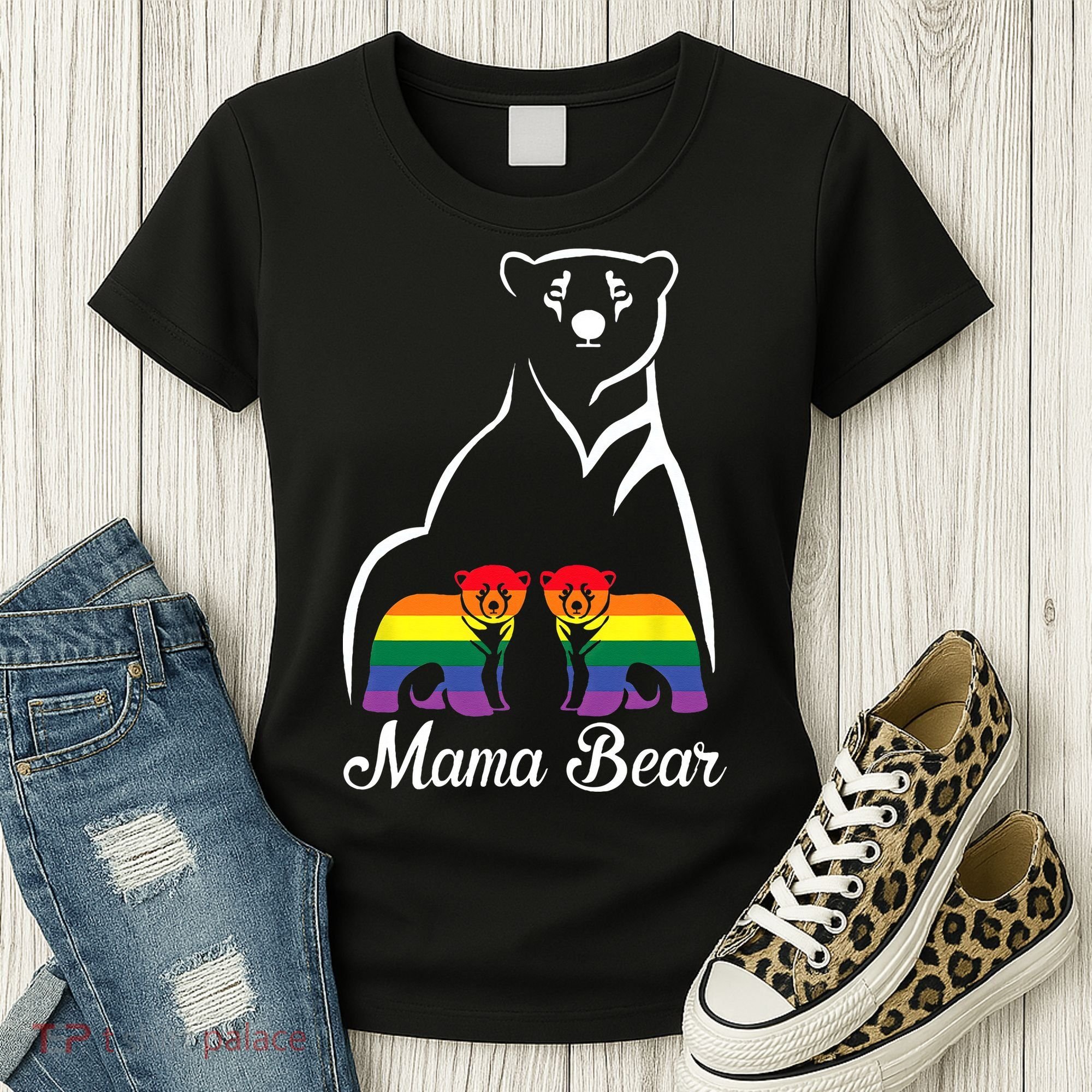 LGBT Mama Bear Pride Mom Rainbow Women's T-Shirt