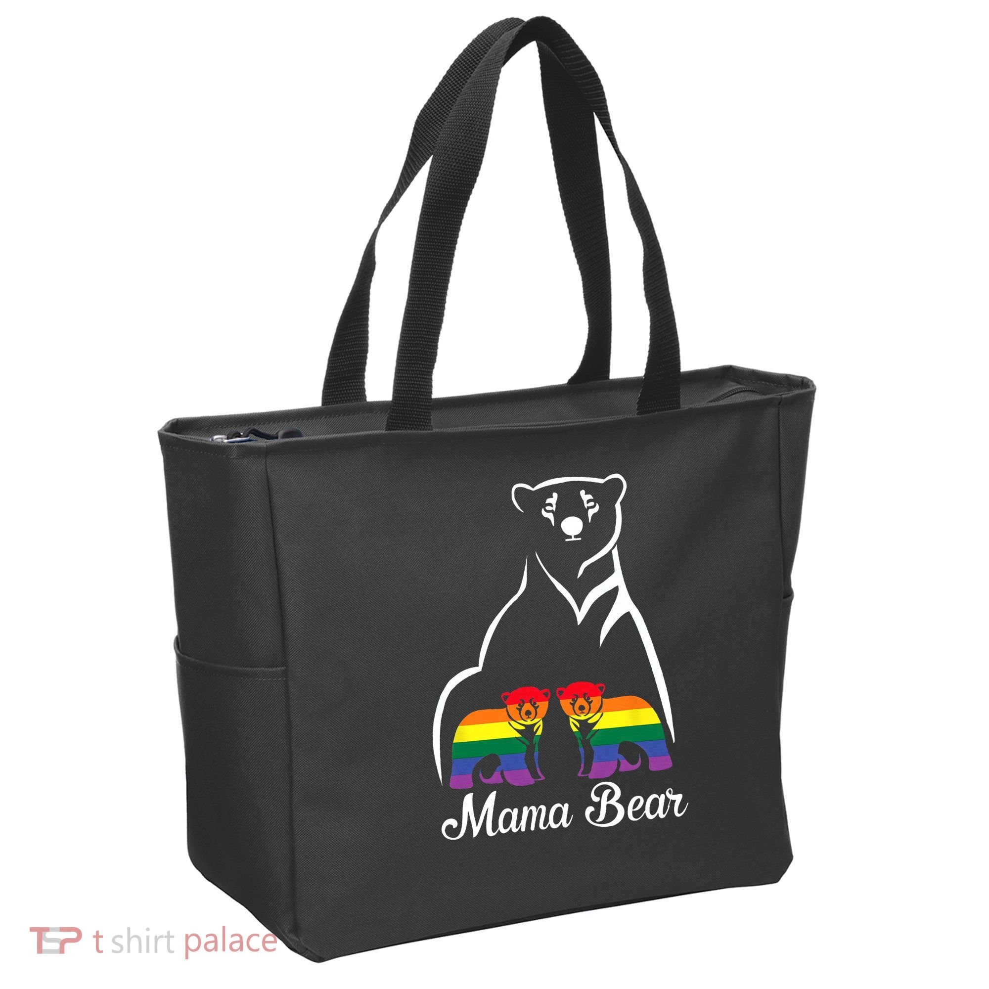 LGBT Mama Bear Pride Mom Rainbow Tote Bag