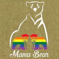 LGBT Mama Bear Pride Mom Rainbow Garment-Dyed Women's Muscle Tee thumb 6
