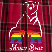 LGBT Mama Bear Pride Mom Rainbow Women's Flannel Plaid Pajama Pants thumb 2