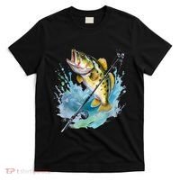 Large Mouth Bass Fish Funny Fishing Fisherman Men T-Shirt thumb 0