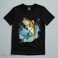 Large Mouth Bass Fish Funny Fishing Fisherman Men T-Shirt thumb 5