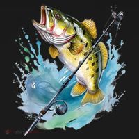 Large Mouth Bass Fish Funny Fishing Fisherman Men T-Shirt thumb 7
