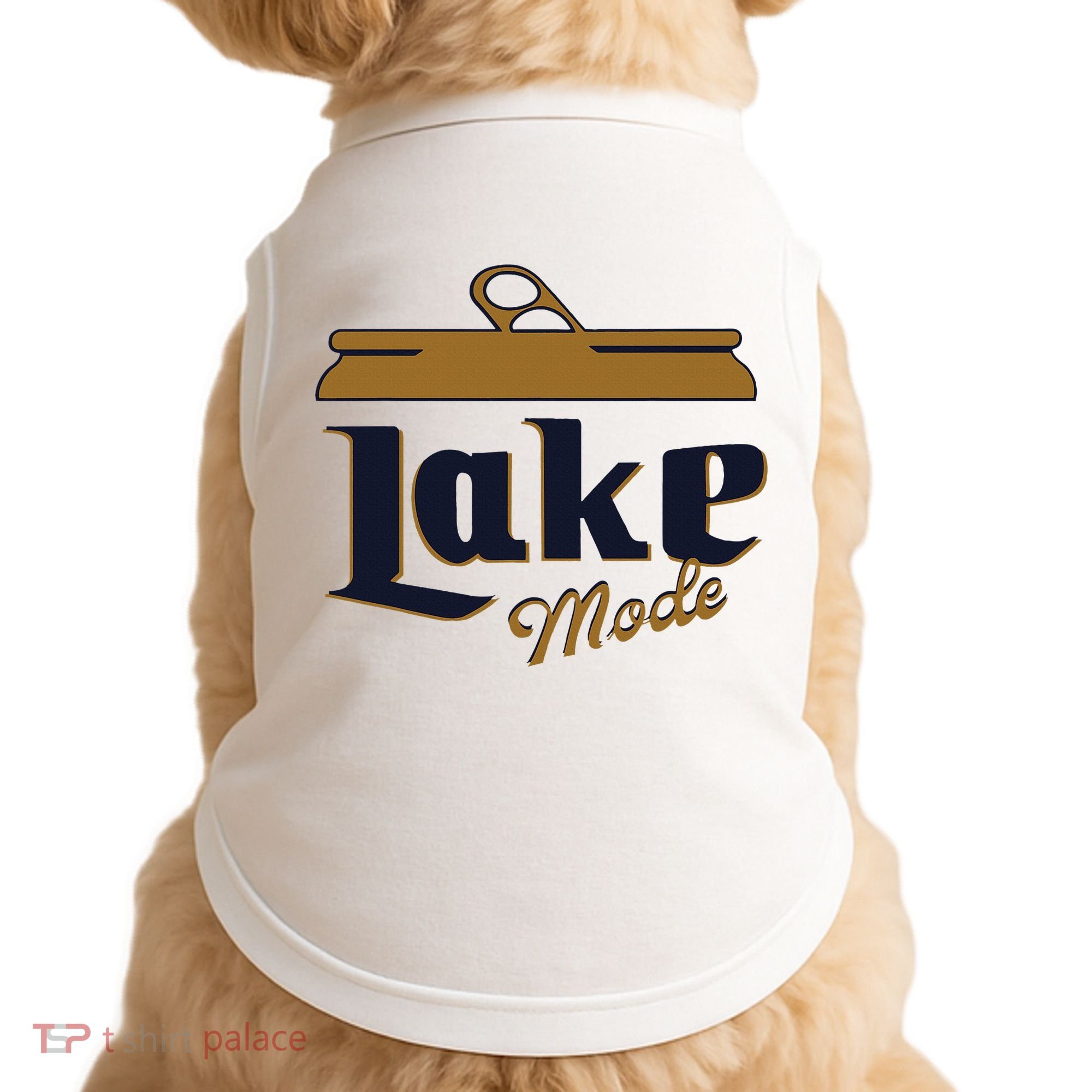 Lake Mode Beer Can Funny Beer Drinking Doggie Tank