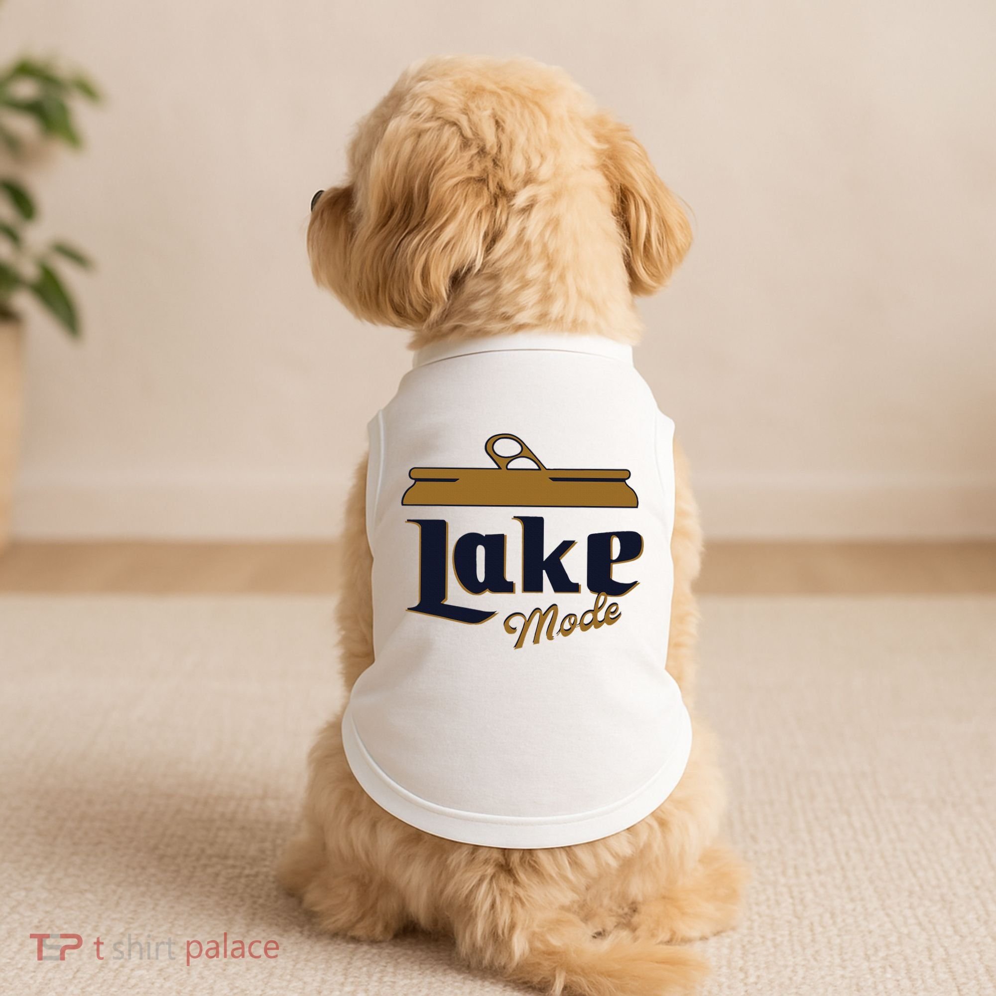 Lake Mode Beer Can Funny Beer Drinking Doggie Tank