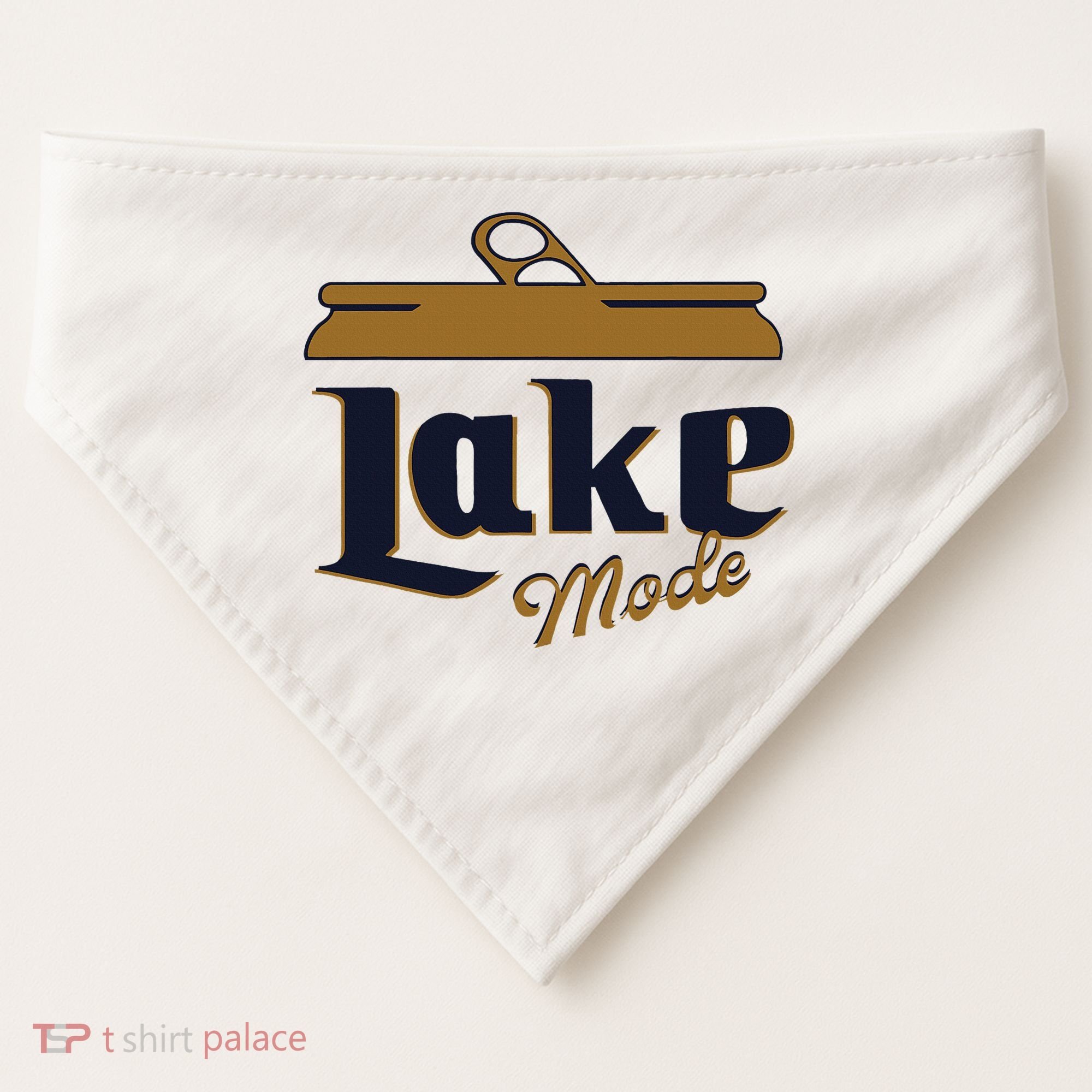 Lake Mode Beer Can Funny Beer Drinking USA-Made Doggie Bandana