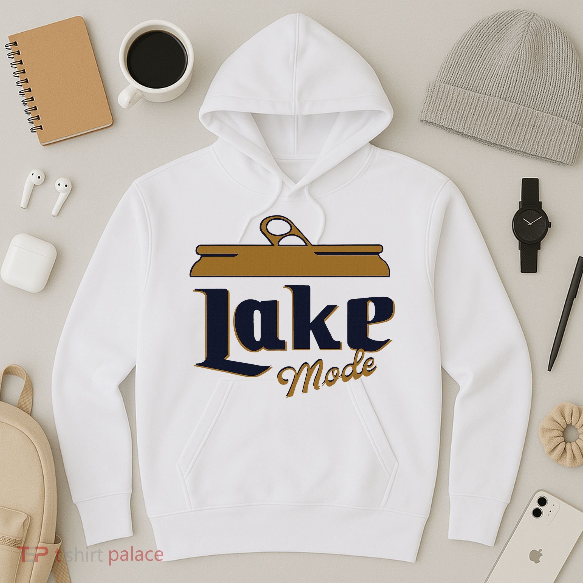Lake Mode Beer Can Funny Beer Drinking Hoodie