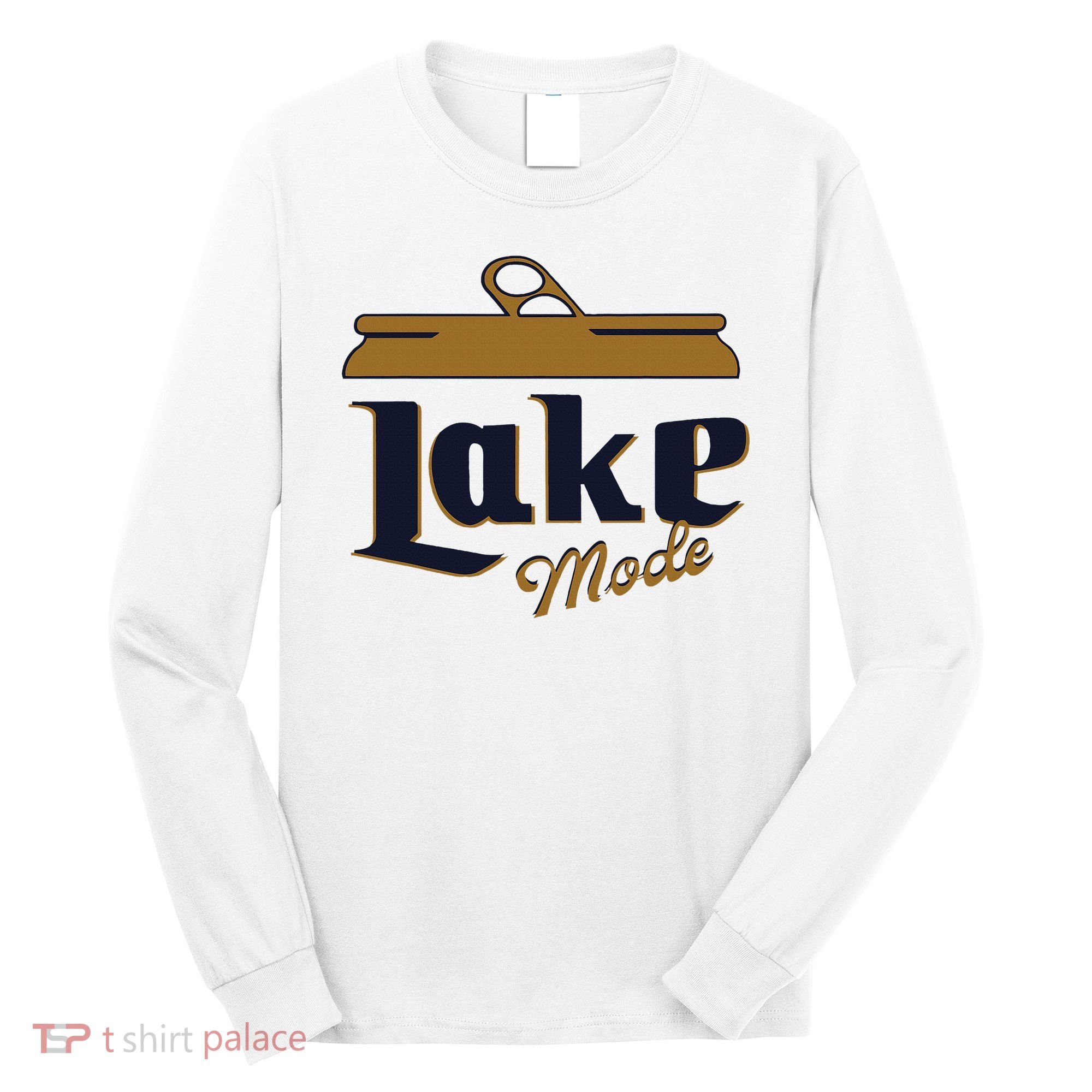 Lake Mode Beer Can Funny Beer Drinking Long Sleeve Shirt