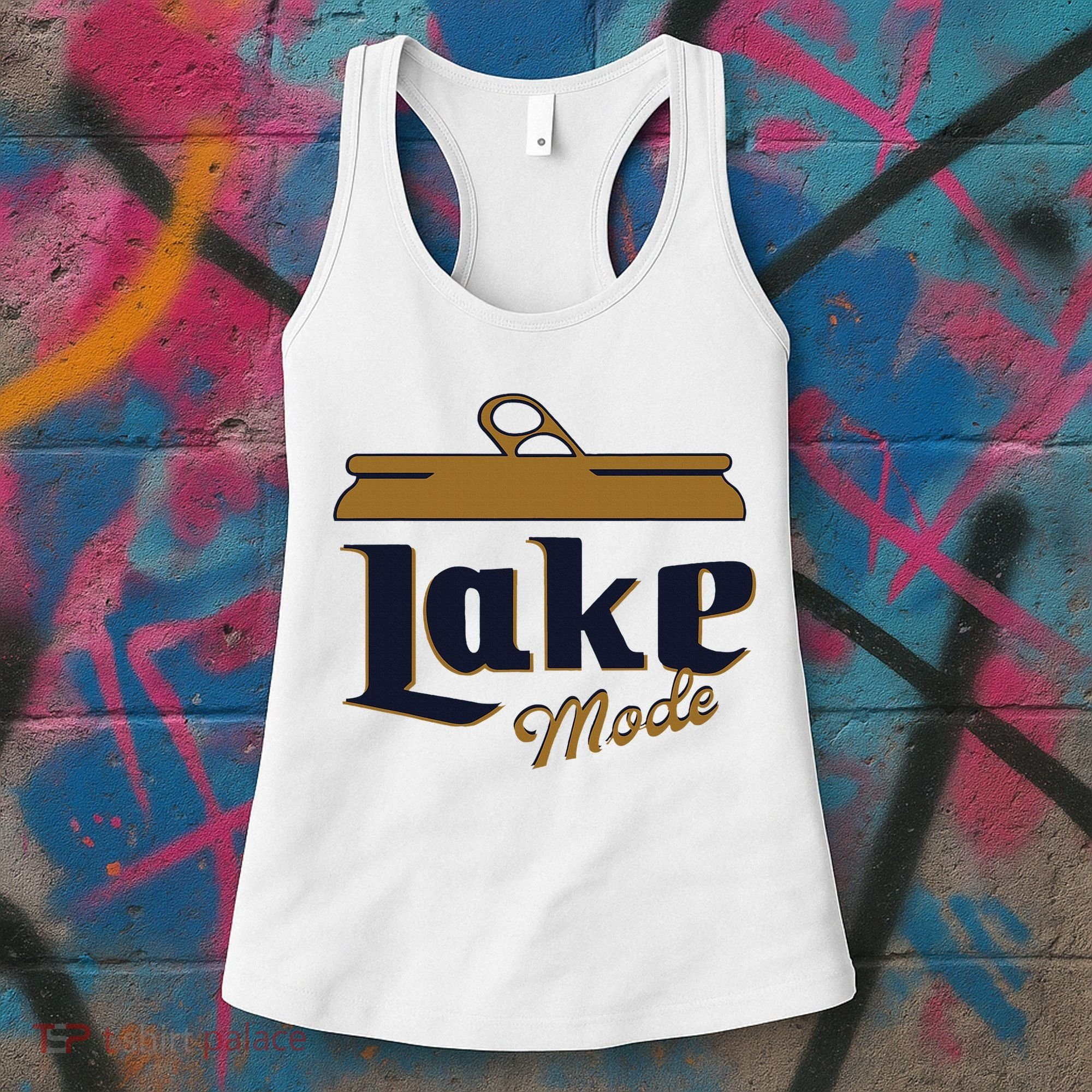 Lake Mode Beer Can Funny Beer Drinking Women's Tank Top
