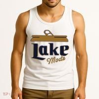 Lake Mode Beer Can Funny Beer Drinking Tank Top thumb 3