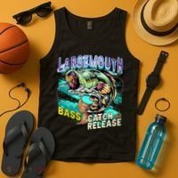 Large Mouth Bass Tank Top thumb 4