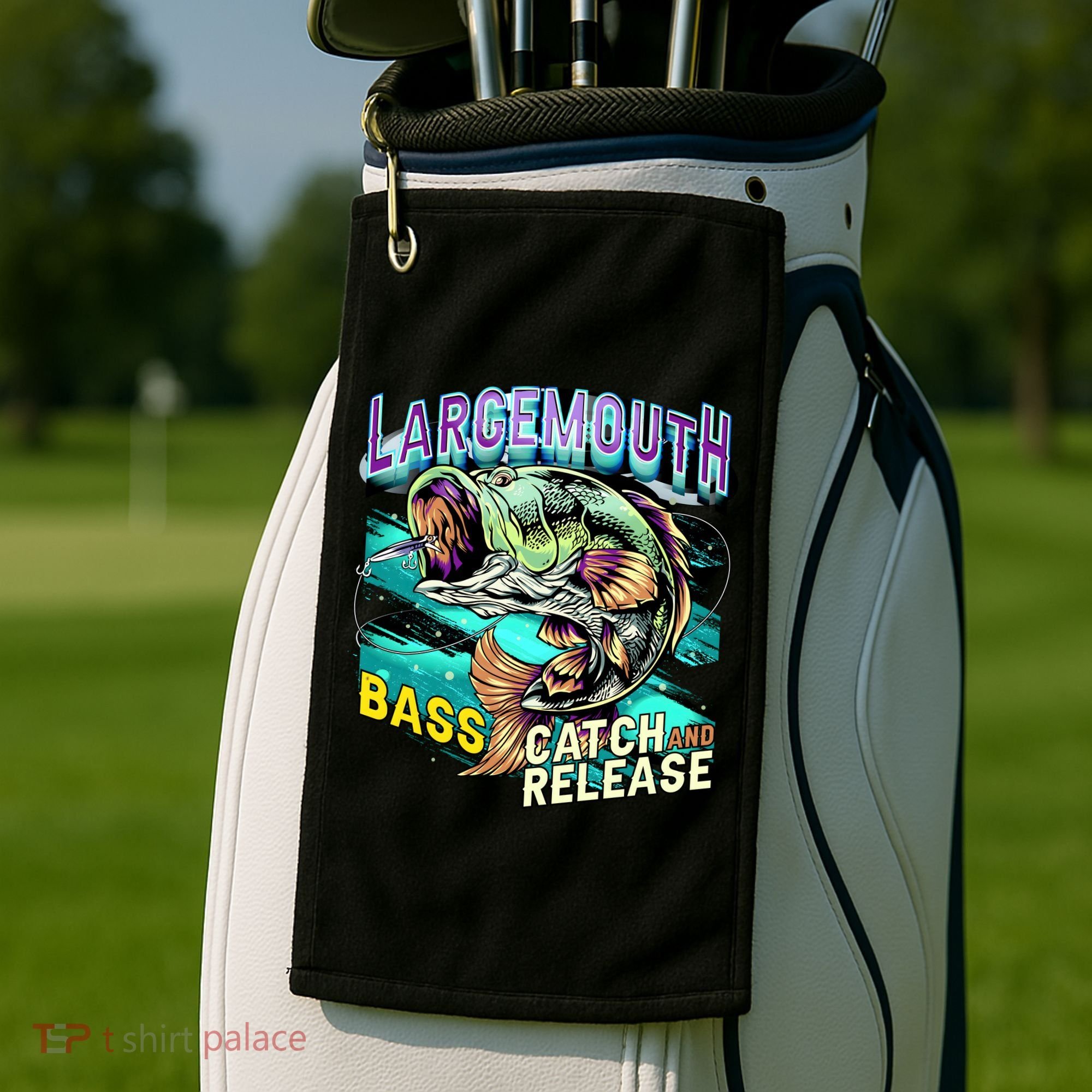 Large Mouth Bass Golf Towel