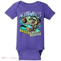Large Mouth Bass Baby Bodysuit thumb 0