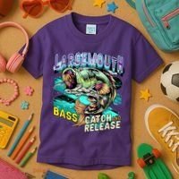 Large Mouth Bass Kids T-Shirt thumb 3