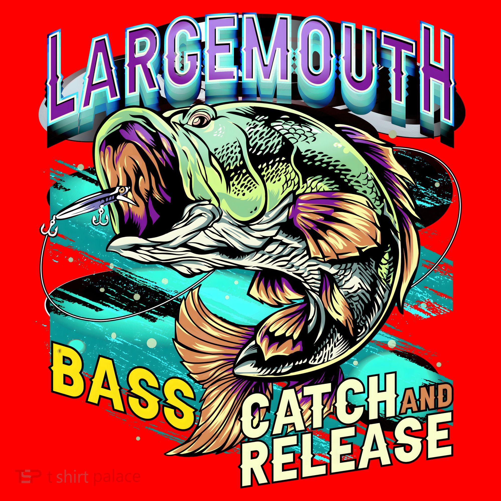 Large Mouth Bass Santa Hat