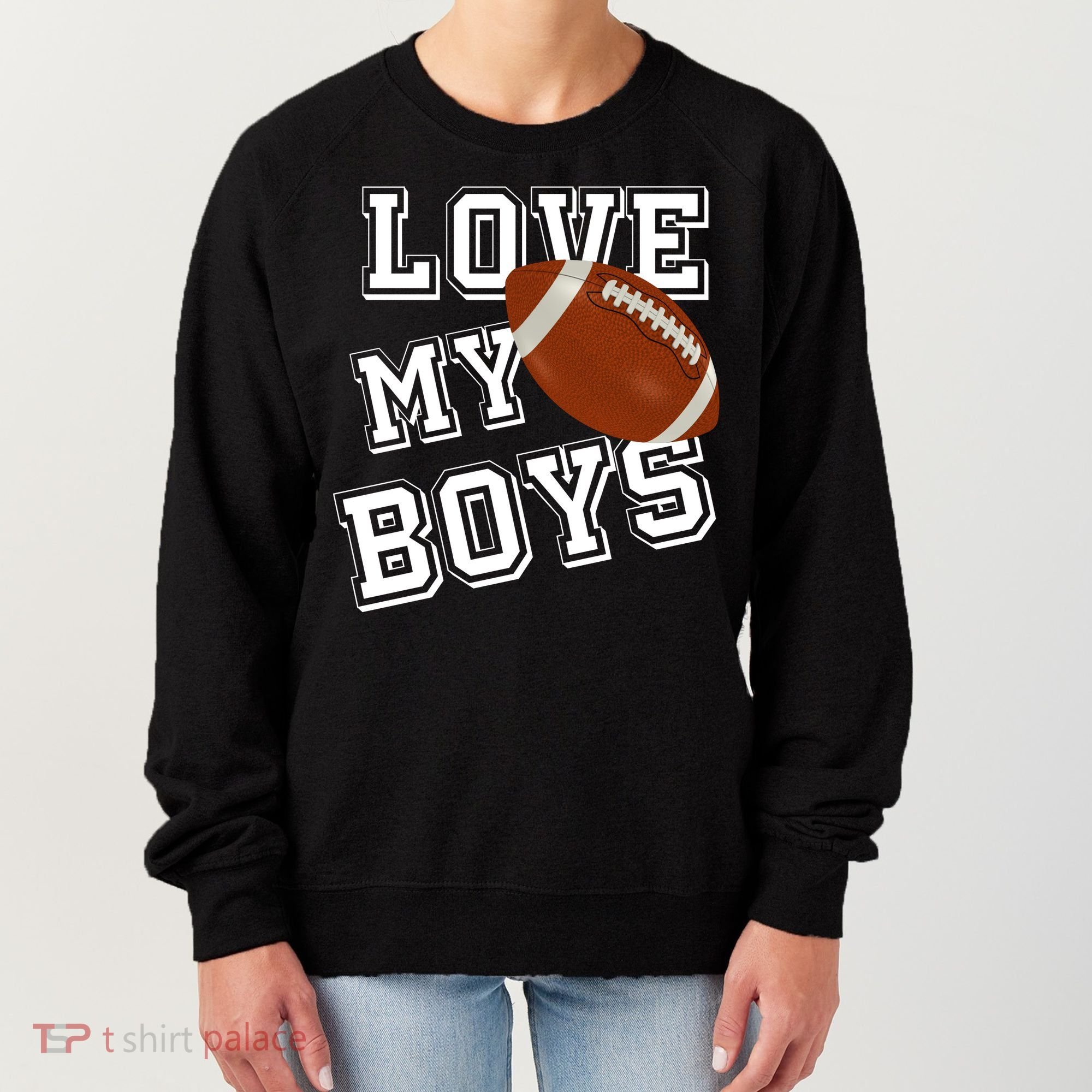 Love My Boys Cute Football Women's Sweatshirt