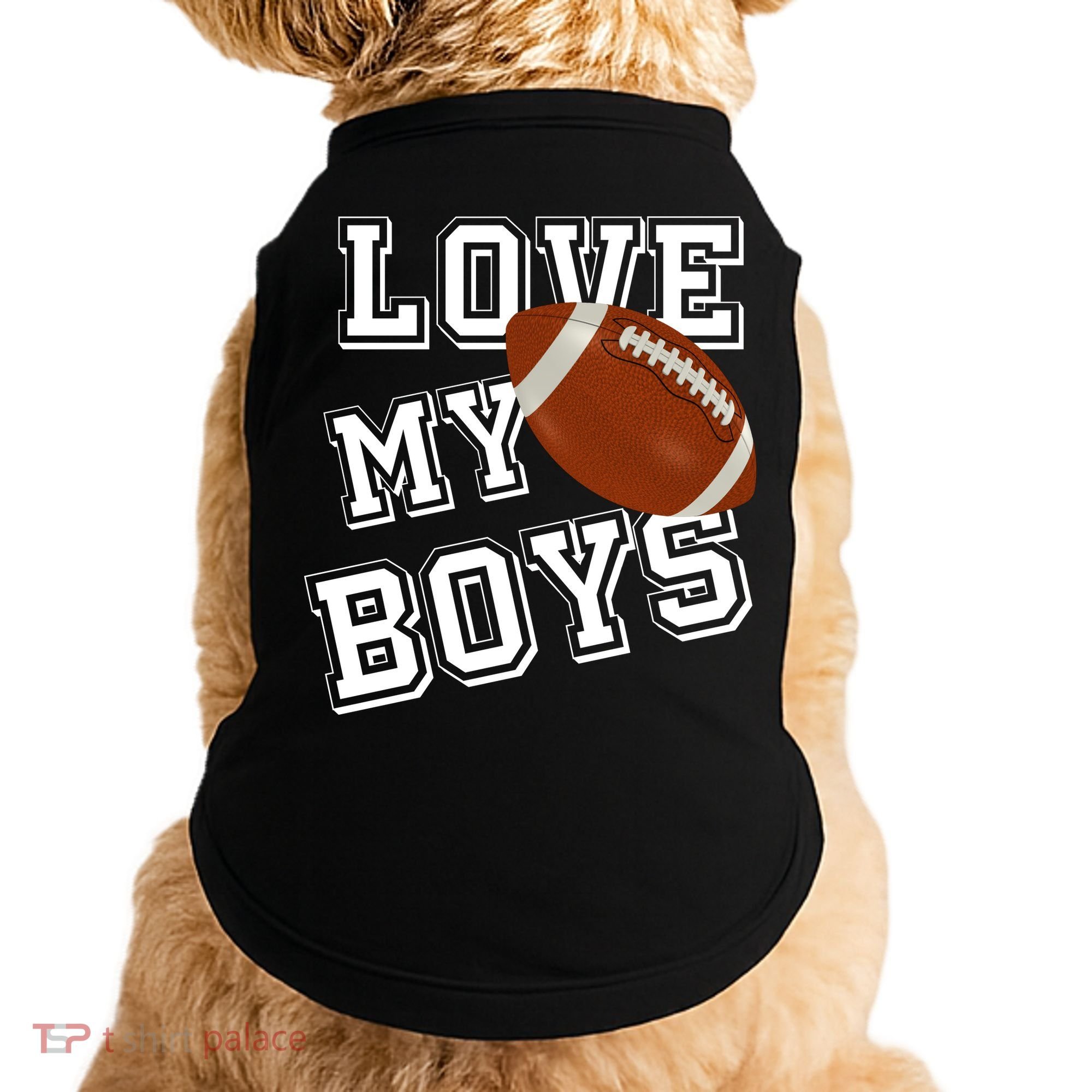 Love My Boys Cute Football Doggie Tank