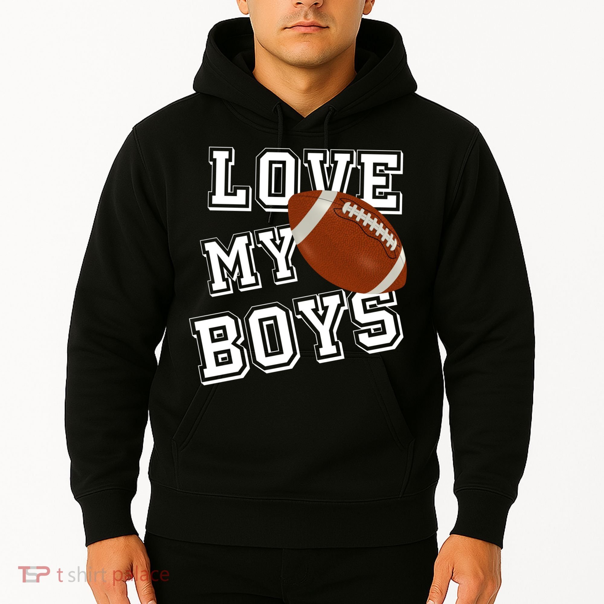 Love My Boys Cute Football Hoodie