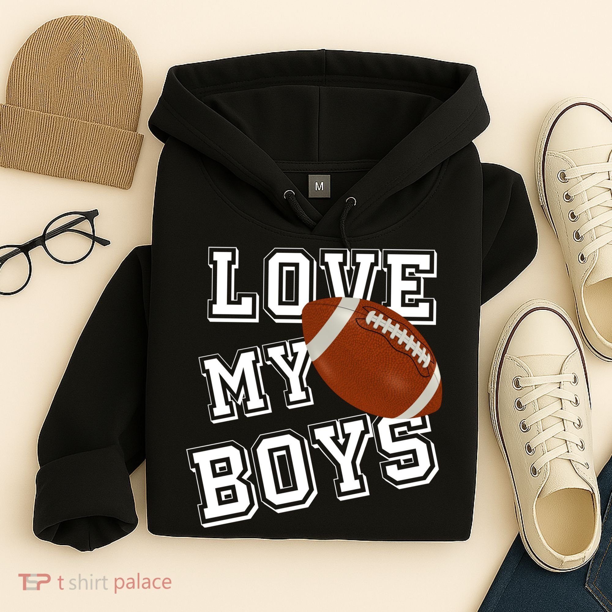 Love My Boys Cute Football Hoodie