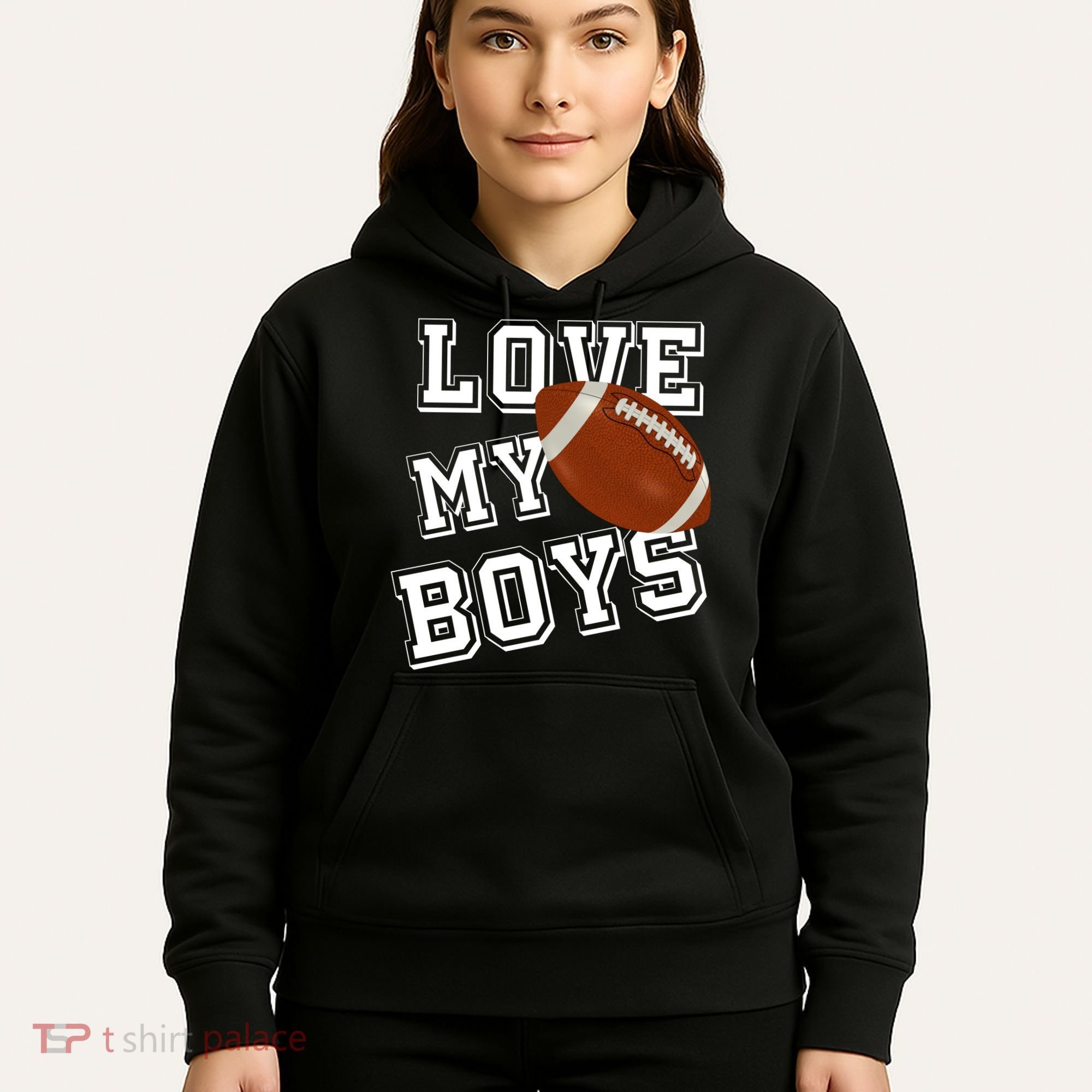 Love My Boys Cute Football Hoodie