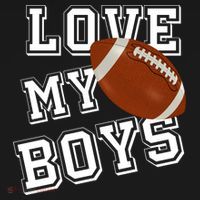 Love My Boys Cute Football Backpack thumb 2