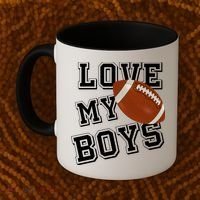 Love My Boys Cute Football Coffee Mug thumb 2