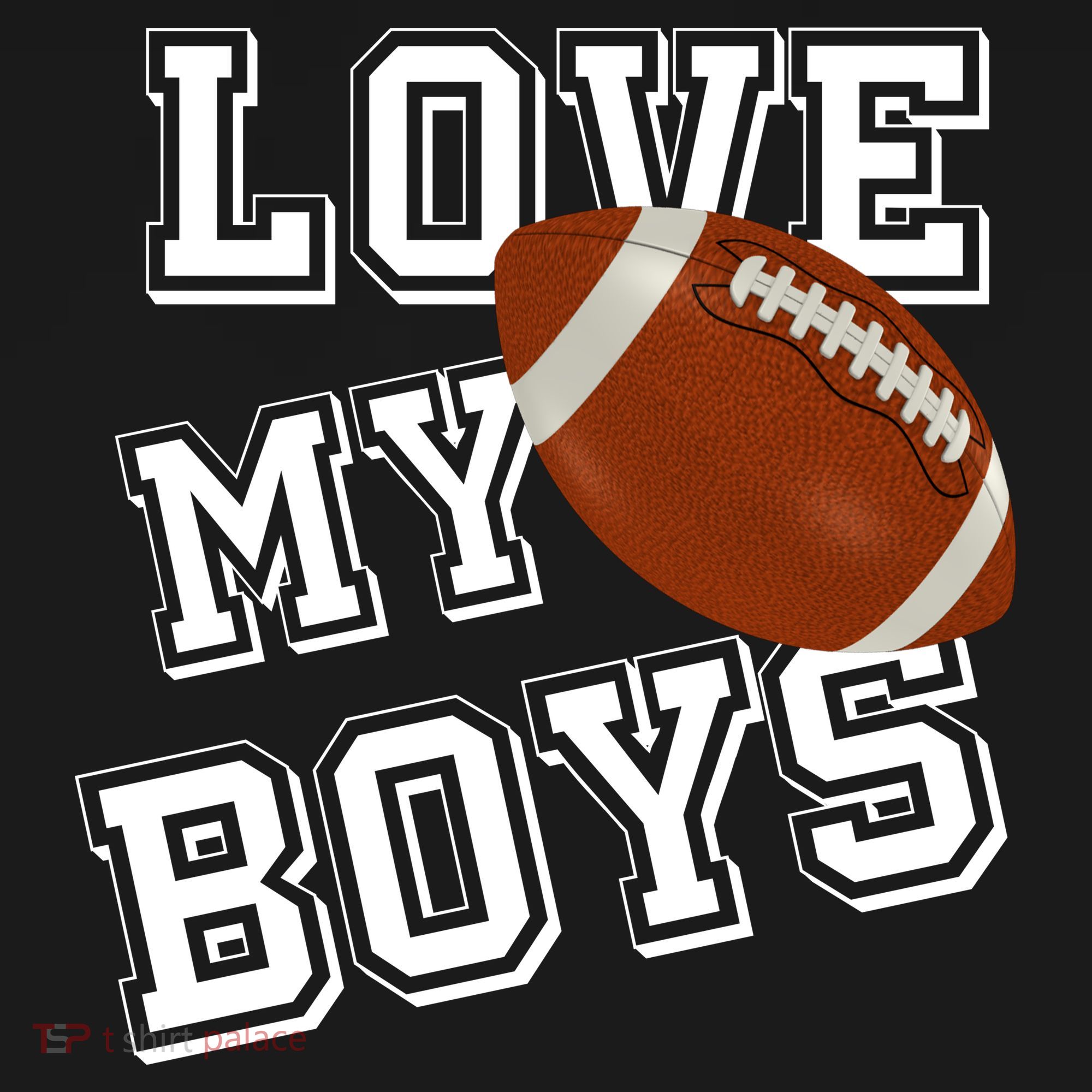 Love My Boys Cute Football Women's Hoodie