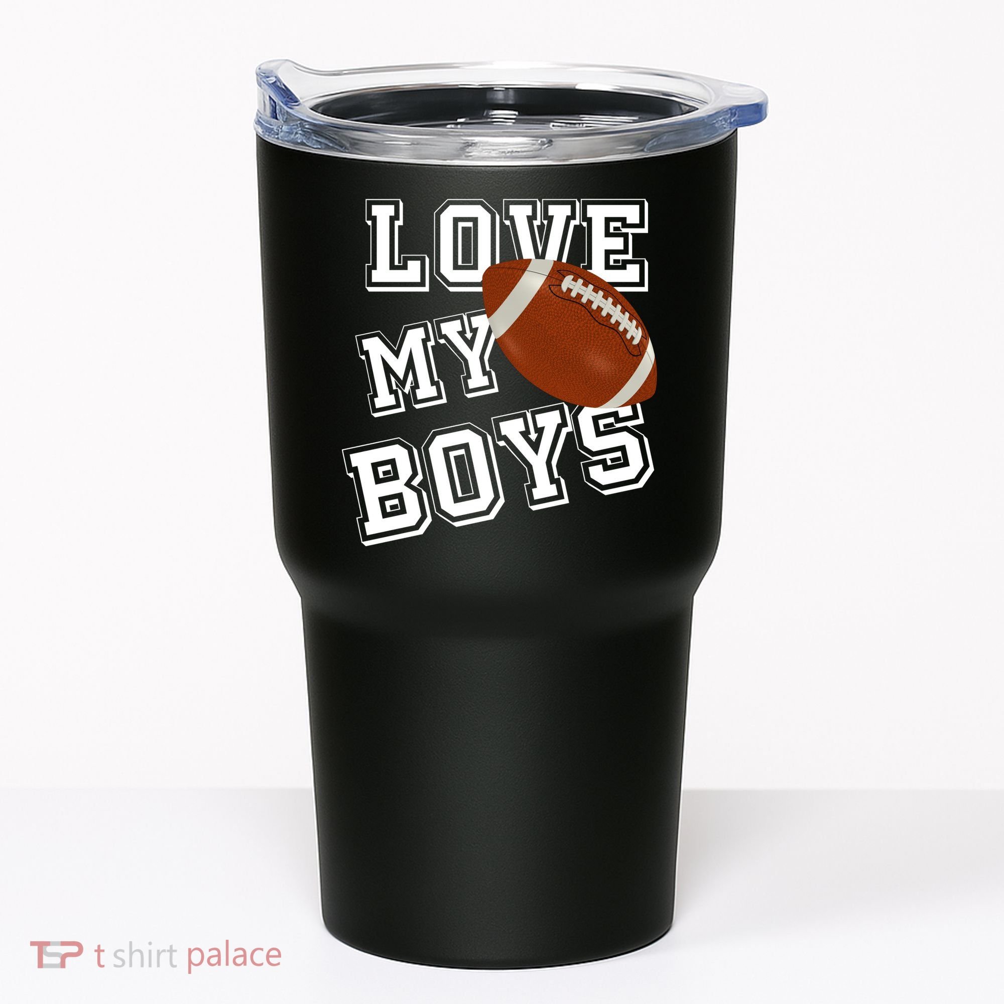 Love My Boys Cute Football Tumbler