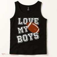 Love My Boys Cute Football Tank Top thumb 2