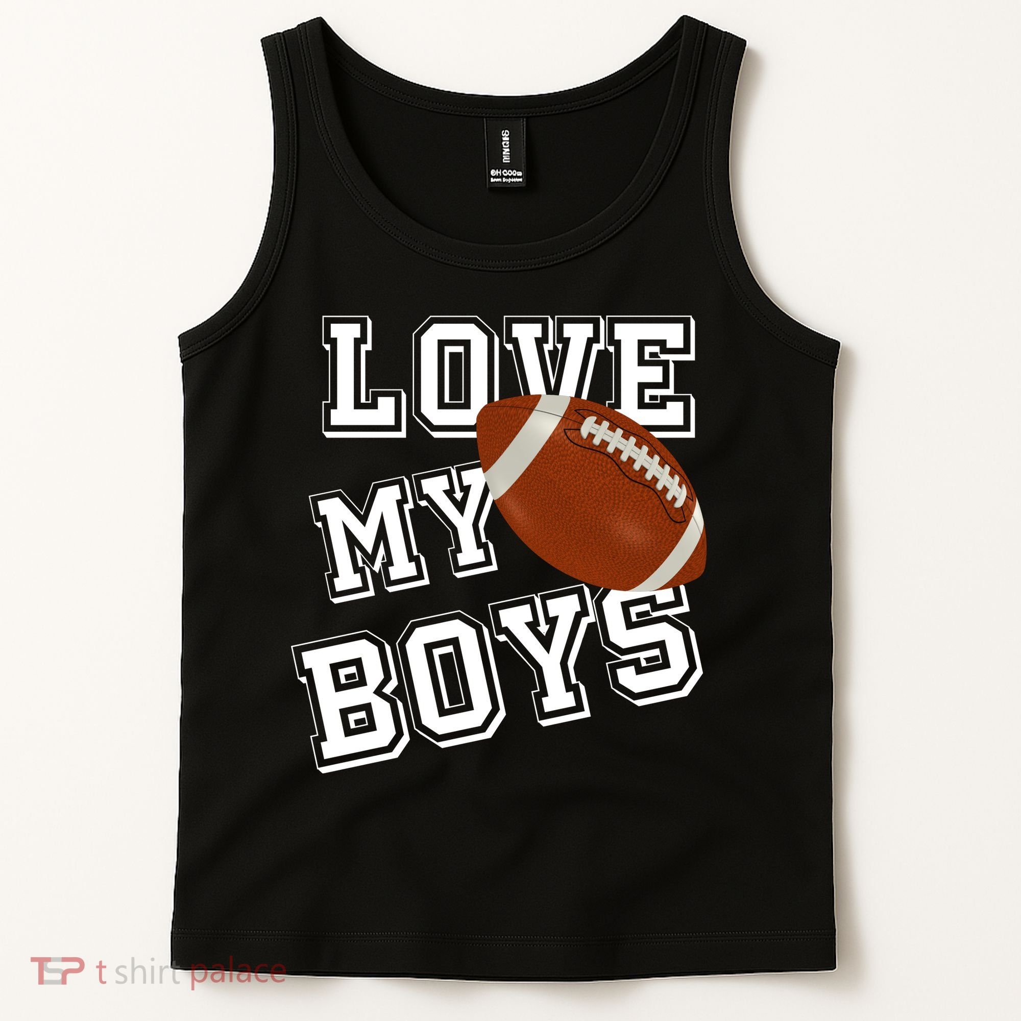 Love My Boys Cute Football Tank Top