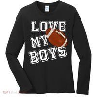 Love My Boys Cute Football Women's Long Sleeve Shirt thumb 0