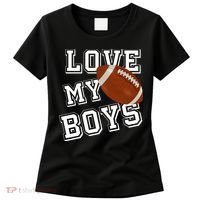 Love My Boys Cute Football Women's T-Shirt thumb 0