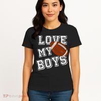 Love My Boys Cute Football Women's T-Shirt thumb 4