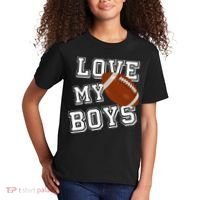 Love My Boys Cute Football Kids T-Shirt thumb 2