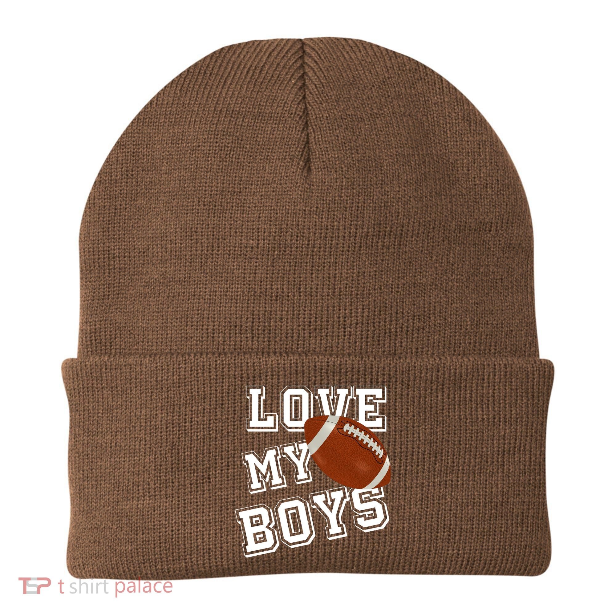 Love My Boys Cute Football Beanie