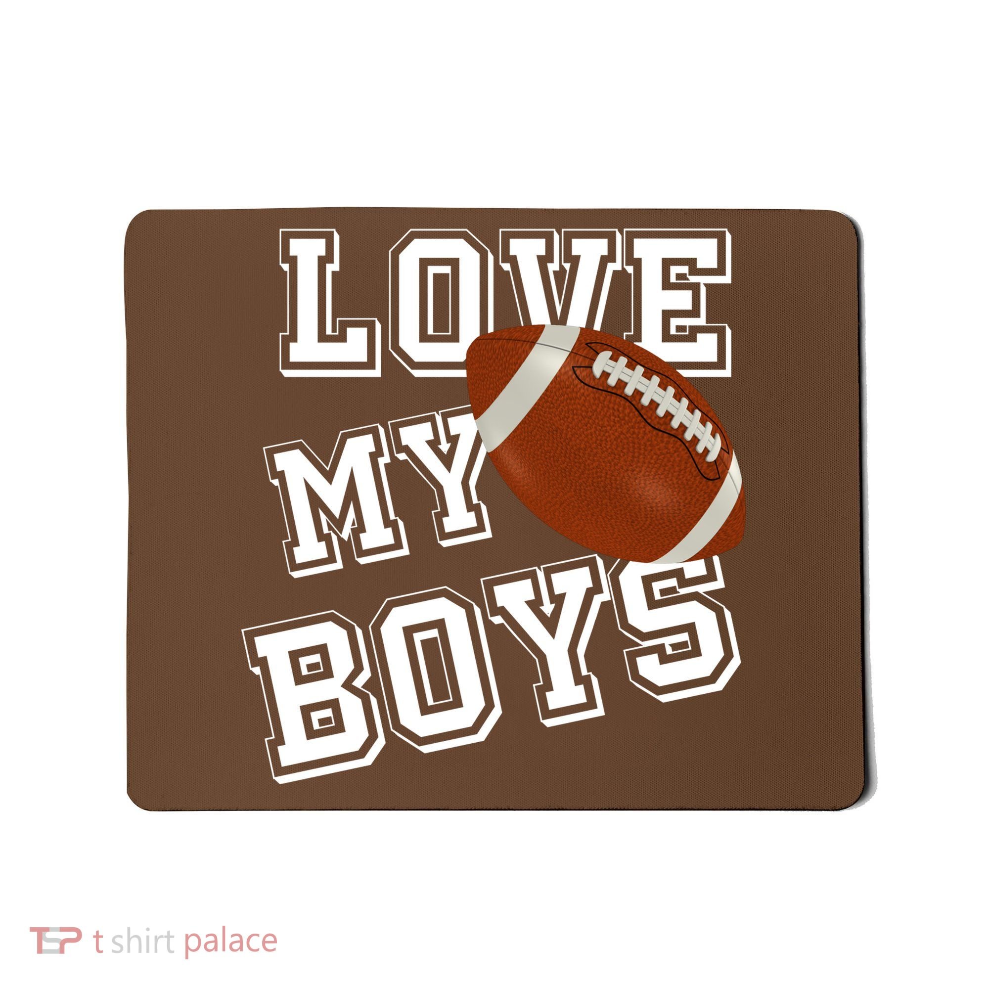 Love My Boys Cute Football Mousepad