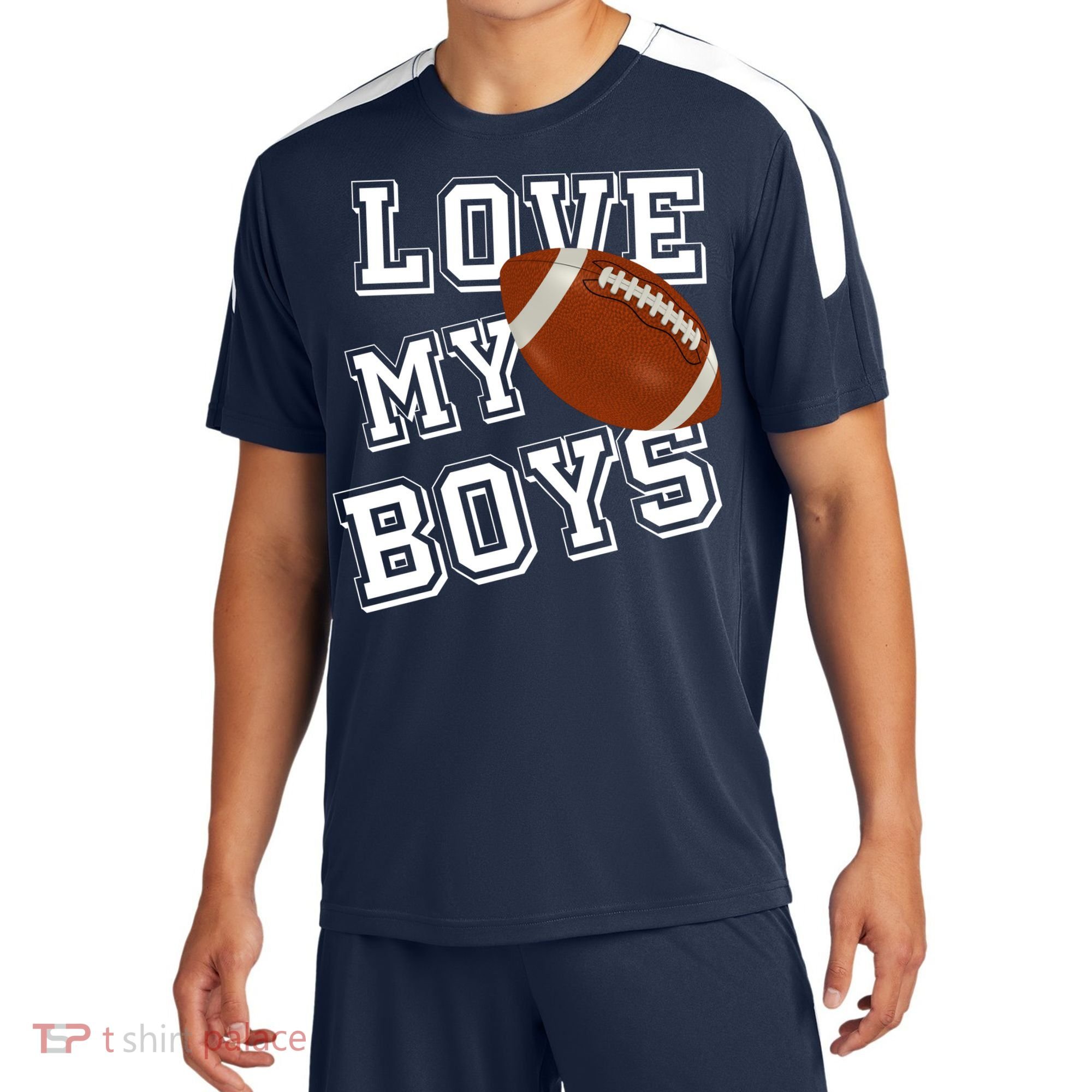 Love My Boys Cute Football Sport-Tek Competitor United Soccer Jersey