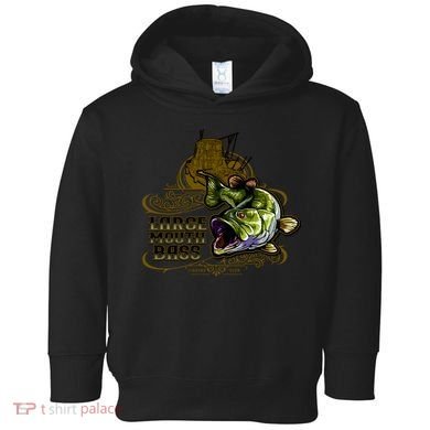 Large Mouth Bass Vintage Toddler Hoodie