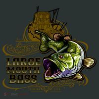 Large Mouth Bass Vintage T-Shirt thumb 7