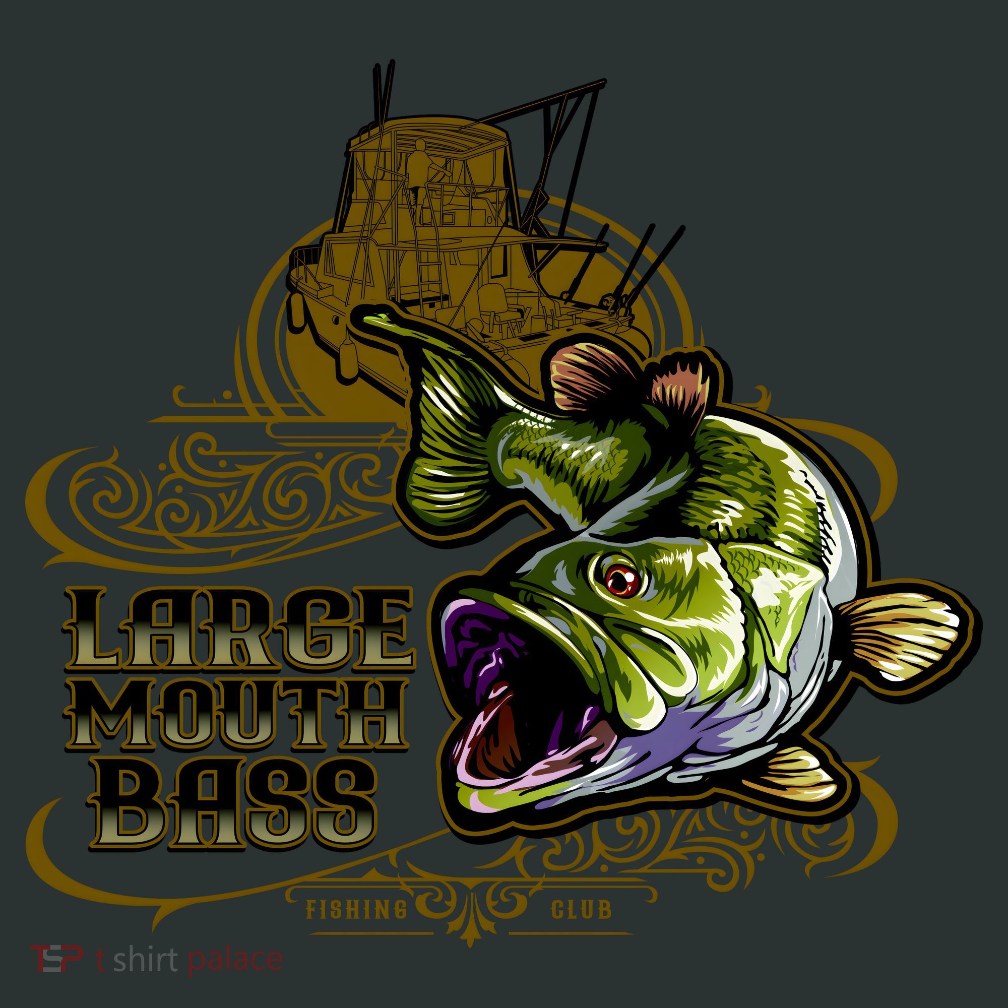 Large Mouth Bass Vintage T-Shirt