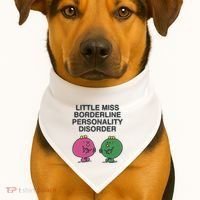 Little Miss Borderline Personality Disorder USA-Made Doggie Bandana thumb 1