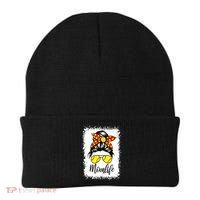 Leopard Messy Bun Ball Mom Baseball Softball Mom Mothers Day Beanie thumb 0