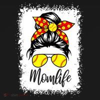 Leopard Messy Bun Ball Mom Baseball Softball Mom Mothers Day Polo thumb 3