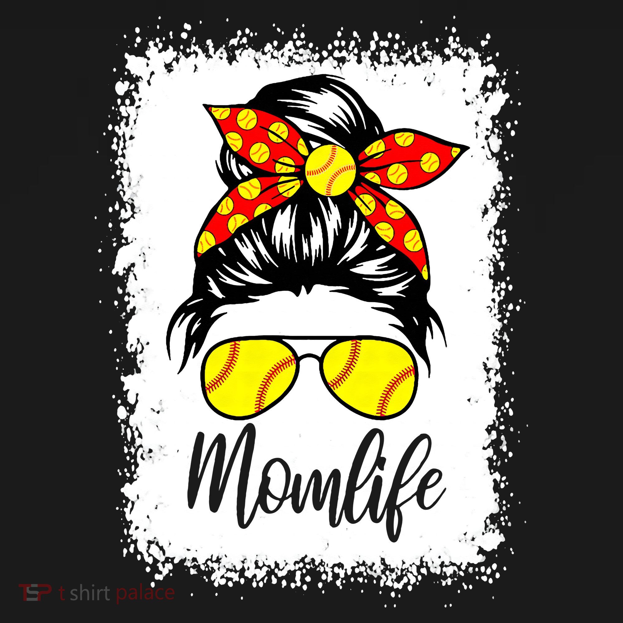 Leopard Messy Bun Ball Mom Baseball Softball Mom Mothers Day Women's Hoodie