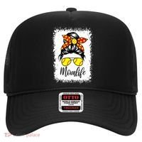 Leopard Messy Bun Ball Mom Baseball Softball Mom Mothers Day Hat thumb 0
